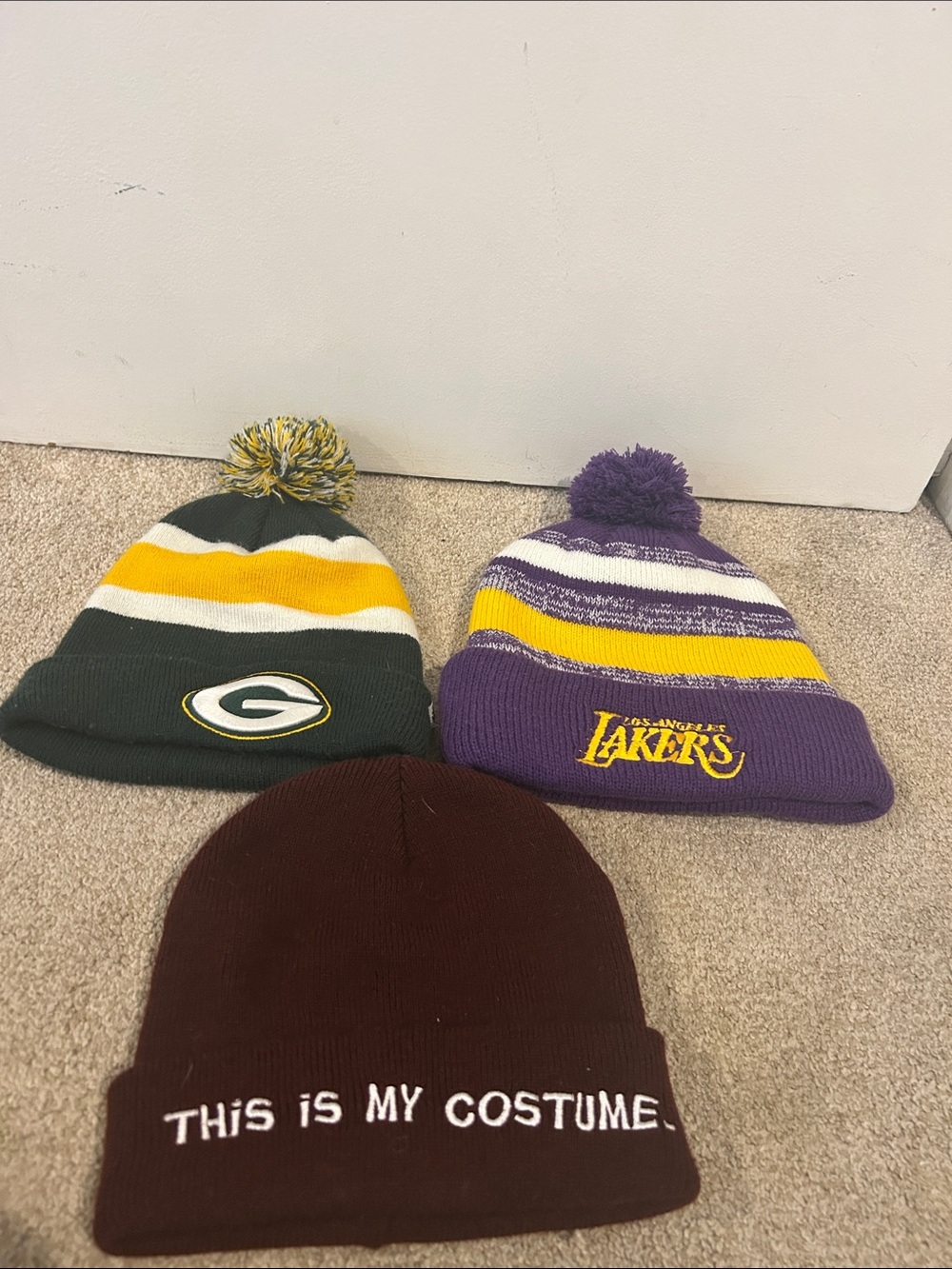 Green Bay, Lakers, and Custom Beanie Set
